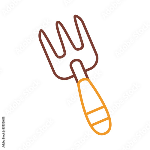 rake tool line style icon vector design