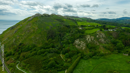 Vászonkép Bray Head in county Wicklow Ireland aerial