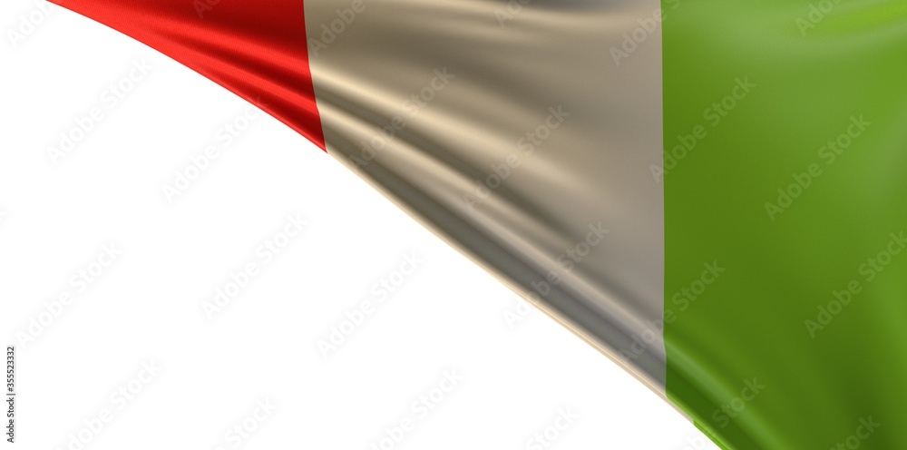 Fototapeta premium italy flag digital modern in the wind 3d