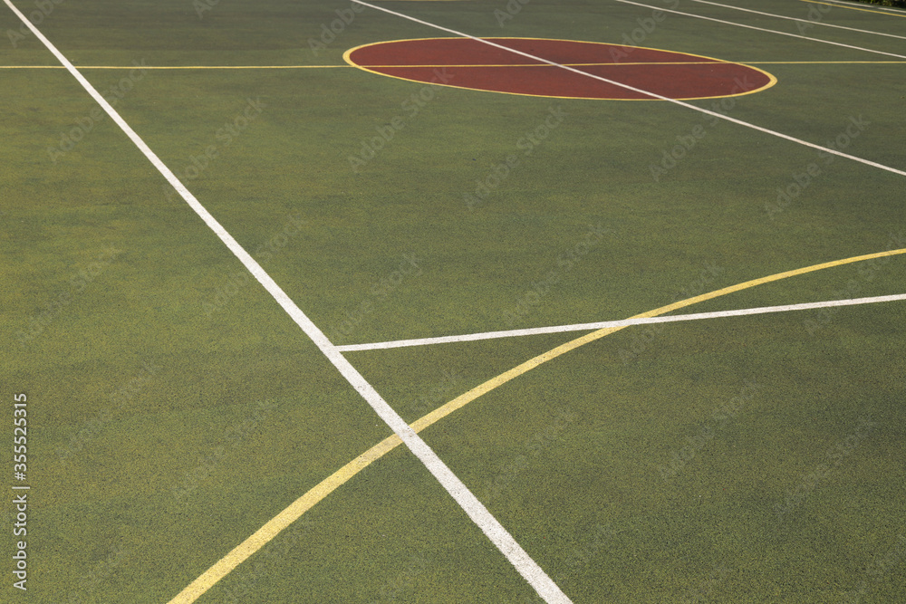 Fototapeta premium sports ground in a green yard