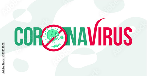 Stop coronavirus sign. Coronavirus outbreak vector illustratin. Pandemic medical health risk, immunology, virology, epidemiology background concept.