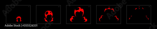 Fire explosion effect. Explosion Animation effect. Animation Sprite sheet for games, cartoon or animation. vector style animation effect 1142.