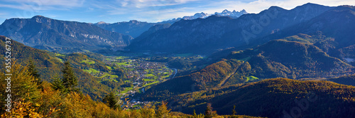 Beautiful view of the village Bad Goisern in Austria. 