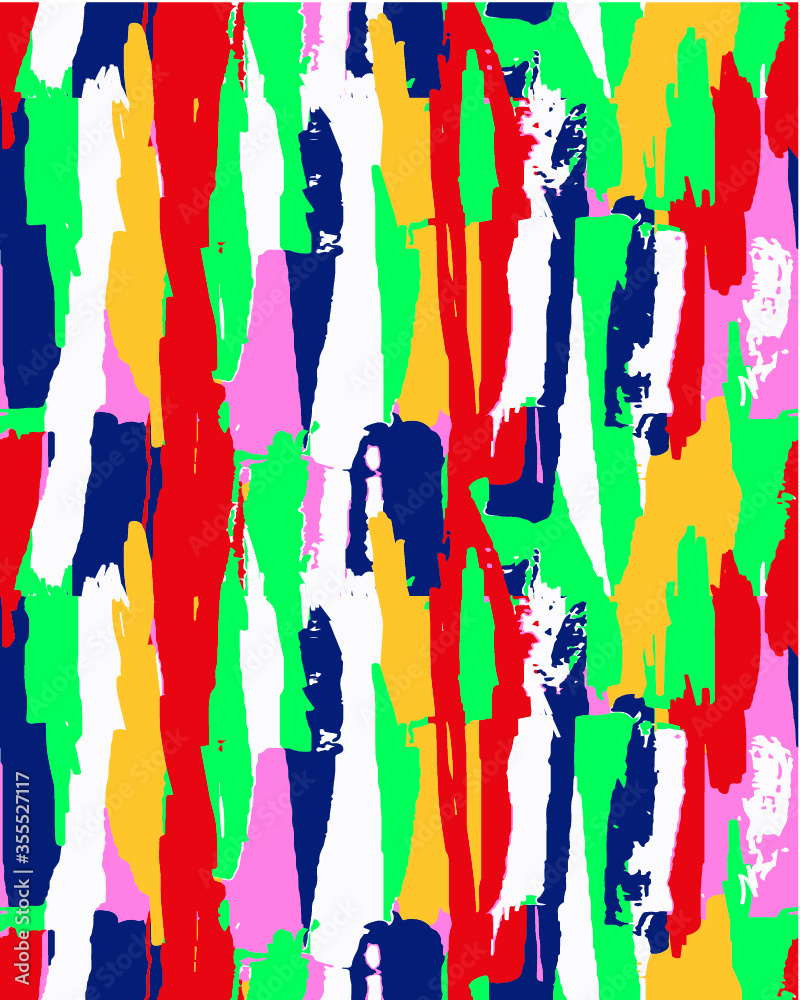 Seamless colour stains pattern design. Artistic abstract paint drops.