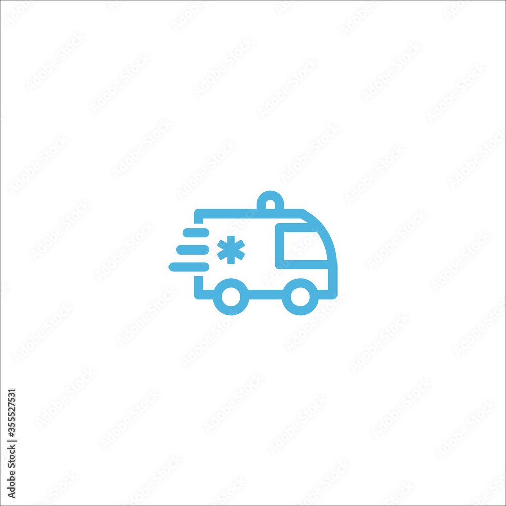 ambulance icon flat vector logo design trendy