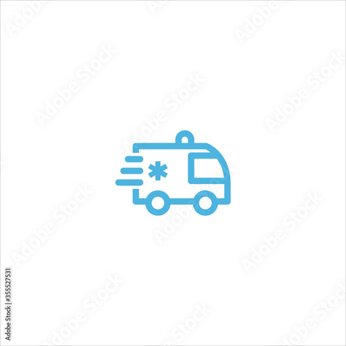 ambulance icon flat vector logo design trendy