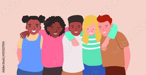 Kids with protection mask flat vector illustrations set. 
Group of children wearing medical masks to prevent disease, 
flu, air pollution, contaminated air, world pollution
