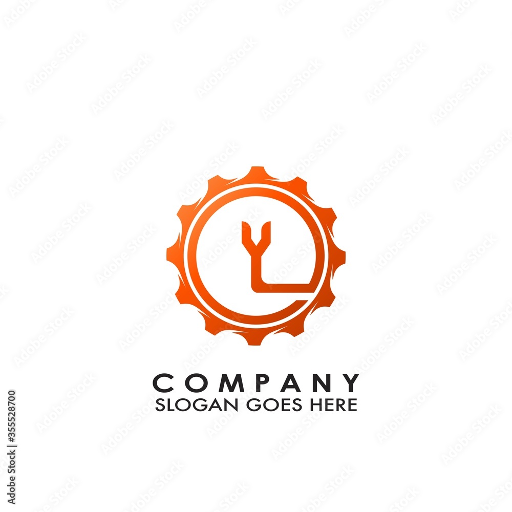 Letter Y Logo. Modern Techno Gear Initial Logo Template Design Letter Y Logo. Modern Techno Gear Initial Logo Template Design