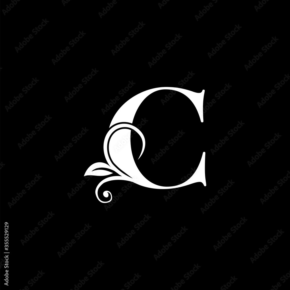Luxury Letter C Floral Leaf Logo Icon, Classy monogram vector design concept for brand identity Luxury Letter C Floral Leaf Logo Icon, Classy monogram vector design concept for brand identity
