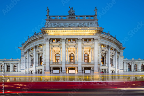 Photography Burgtheater in Vienna, Austria at Night