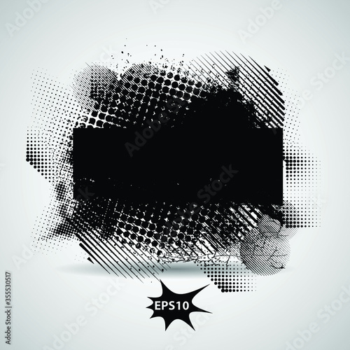 Grunge design element . Grungy banner . Vector illustration