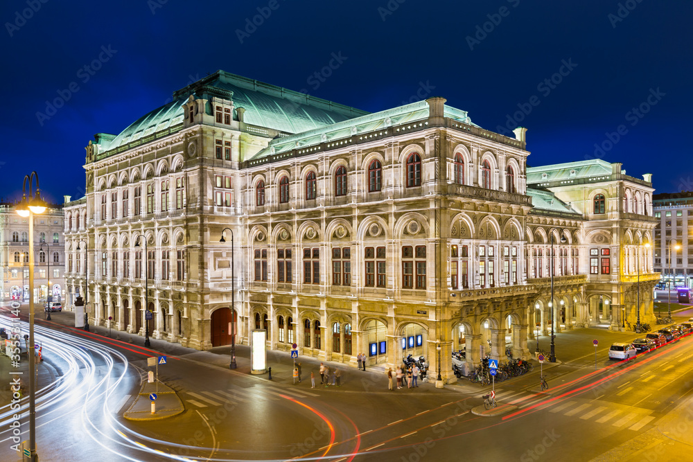 Vienna State Opera At Night, Austria
