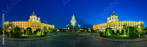 Photography Maria-Theresien-Platz Museums At Night Panorama, Vienna, Austria
