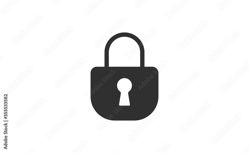 Lock icon, security symbol. Padlock pictogram. Lock icon, security symbol. Padlock pictogram.