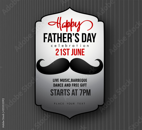 Happy Father’s Day  21 june Poster or banner greeting card. Vector illustration.