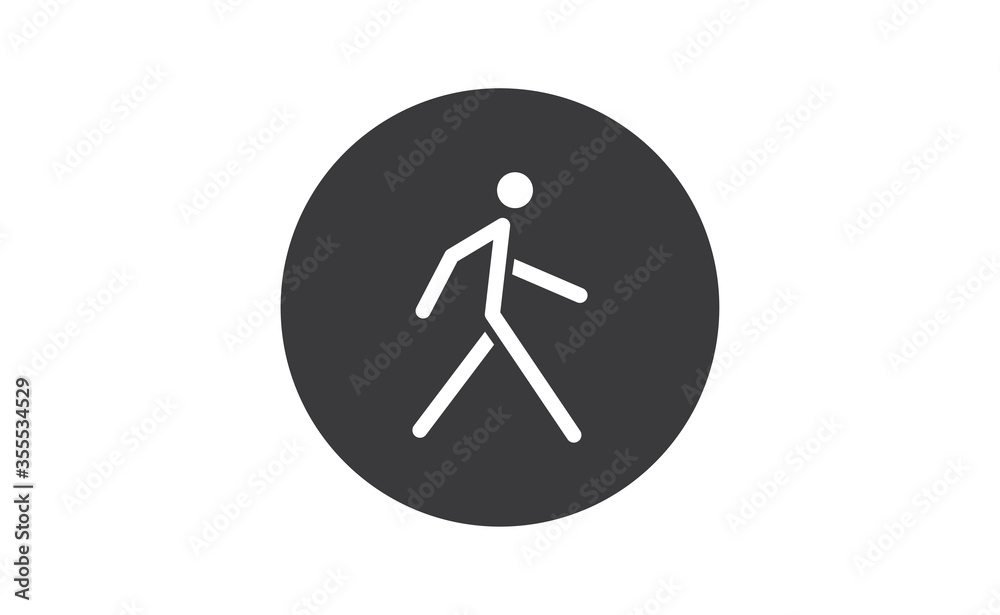 Person walking vector icon. Human figure walk sign. Person walking vector icon. Human figure walk sign.