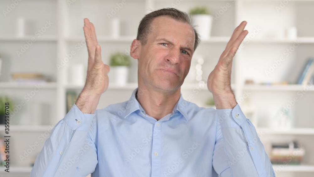 Angry Middle Aged Businessman Going Crazy Angry Middle Aged Businessman Going Crazy