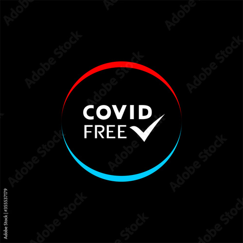 Design of covd free area message photo