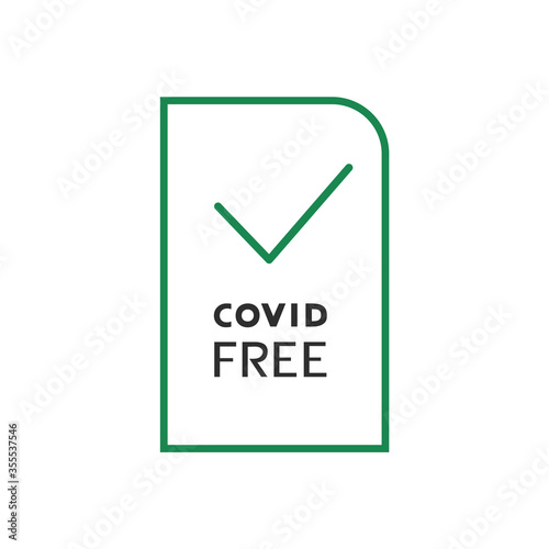 Design of covd free area message