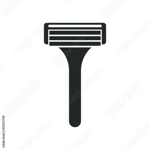Shaving razor black icon grooming tool vector illustration Isolated on white background