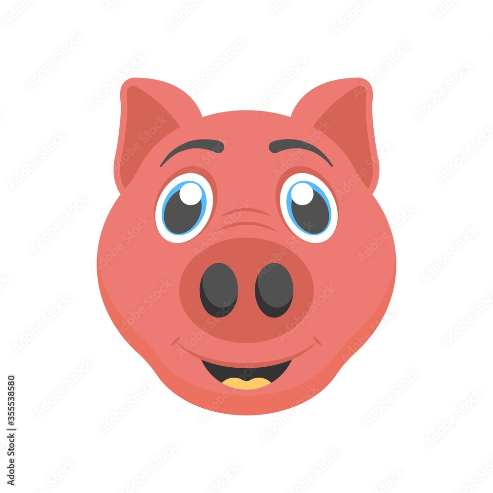 Cute baby pig cartoon icon. Flat design style. Creative logo, mascot element. Cute baby pig cartoon icon. Flat design style. Creative logo, mascot element.