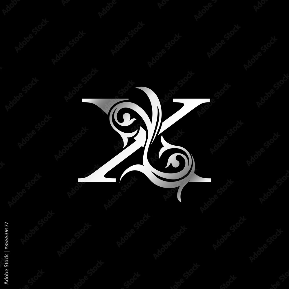 Baroque Luxury Gold Letter X Floral Leaf Logo Icon, Classy monogram vintage vector design concept for brandidentity Baroque Luxury Gold Letter X Floral Leaf Logo Icon, Classy monogram vintage vector design concept for brandidentity