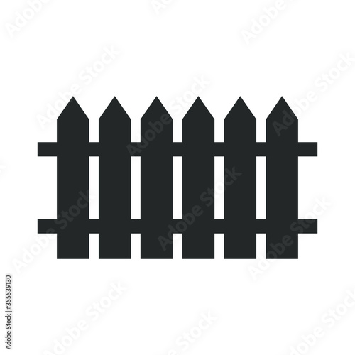 Picked fence black icon illustration simple design vector
