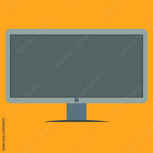 lcd monitor with blank screen isolated