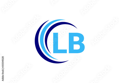 Fototapeta Naklejka Na Ścianę i Meble -  Initial Monogram Letter LB Logo Design Vector Template. L B Letter Logo Design