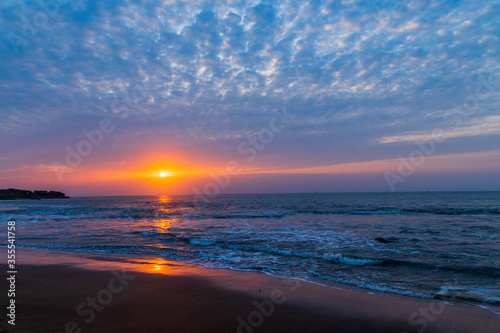 Sunrise at Jalhandar beach in Diu