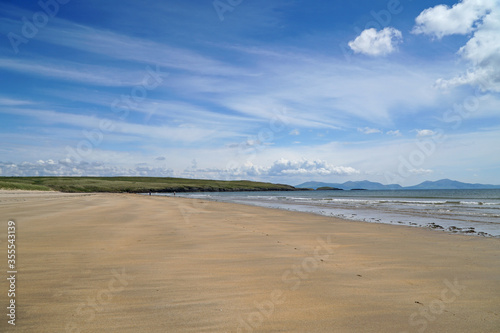 The wild, empty beach at Abeffraw on Anglesey, Wales, UK