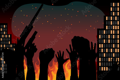 Protests and pogroms in the city. Robbery, murder.  