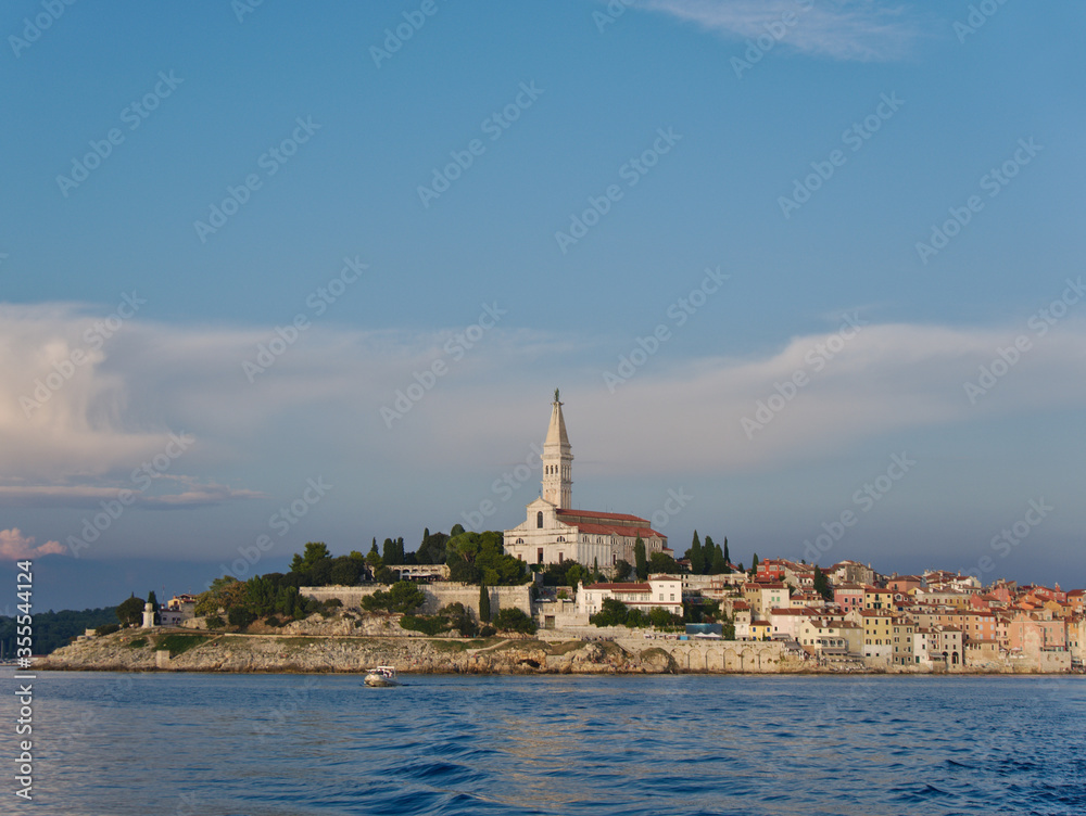 view of the old town of rovinj croatia