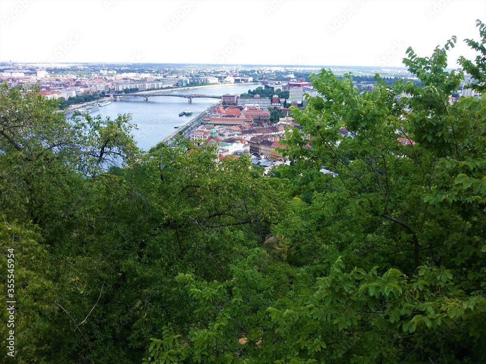 View of Budapest from a hight hill Hungary