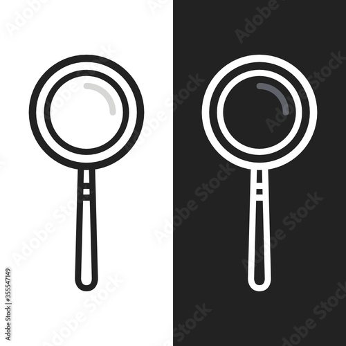 Magnifying Glass, UI Icon, Flat Icon Magnifying Search Icon Symbol Vector Illustration Background