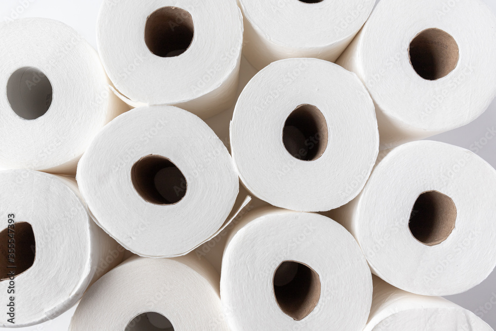 Top Down View of Many Rolls of Toilet Paper Top Down View of Many Rolls of Toilet Paper