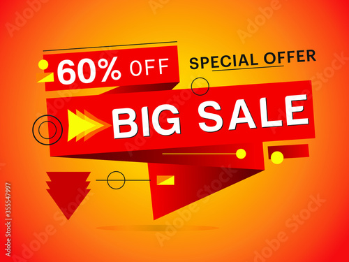 Special offer, Big sale ,60% off  ,poster  vector format