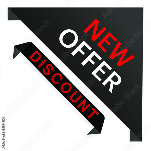 Special offer banners template in flat origami style on white background