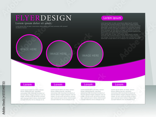 Creative Modern Landscape  Flyer Design Template Vector Design