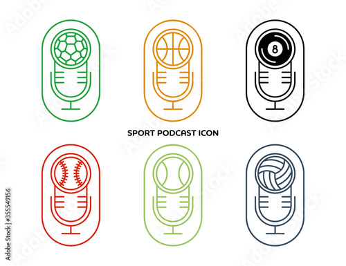 Podcast sport logo design inspiration. Podcast logo design for sport