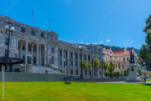 Statue of Richard John Seddon at New Zealand Parliament Buildings in Wellington photo