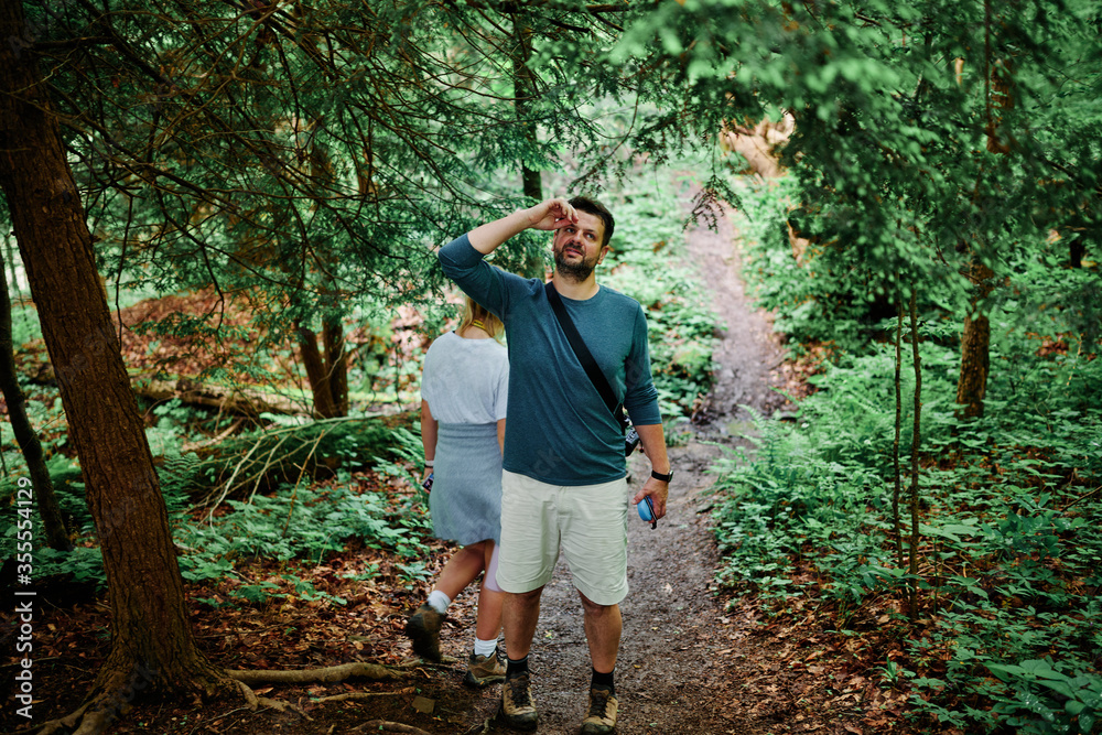 A hiker in McConnells Mill State Park, Pennsylvania, USA in the summer during the COVID-19 quarantine A hiker in McConnells Mill State Park, Pennsylvania, USA in the summer during the COVID-19 quarantine
