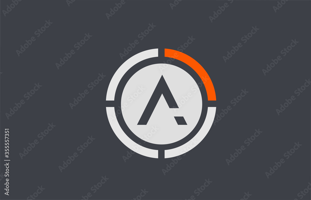 orange grey A alphabet letter logo icon design for business and company orange grey A alphabet letter logo icon design for business and company