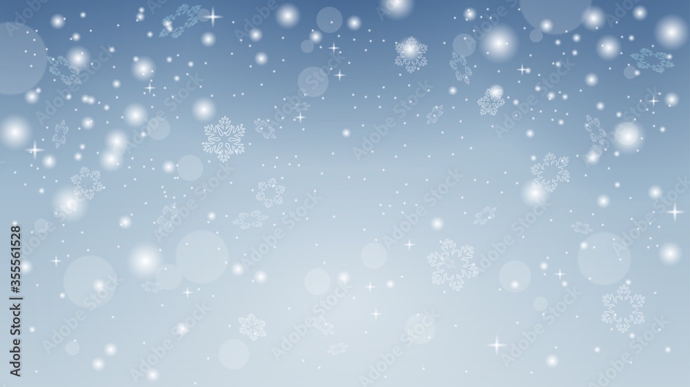 Christmas snow. Falling snowflakes. Snowflake decoration effect. Magic snowfall texture. Winter snowstorm. EPS 10