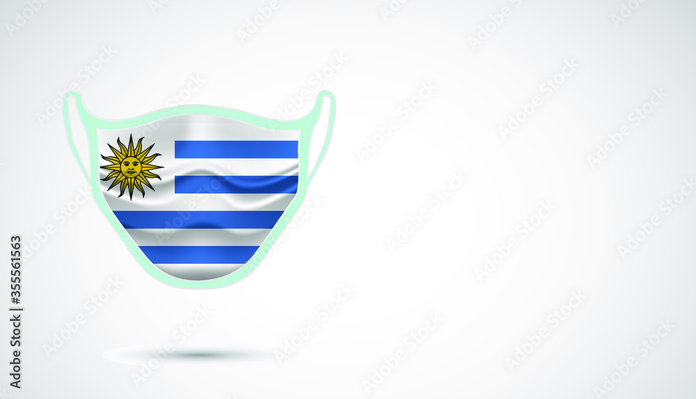 Obraz premium National flag-themed masks, masks set against national flags
