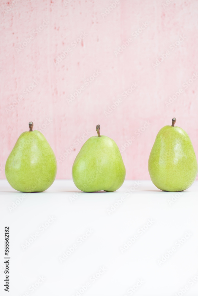 Pears with Pink Background Pears with Pink Background