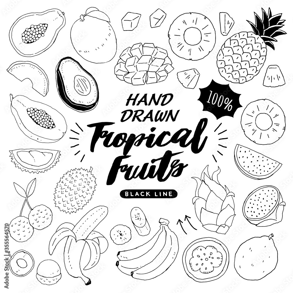 Handdrawn_fruit_tropical_1 Handdrawn_fruit_tropical_1