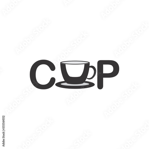 Coffee or Chocolate Cup logo design vector