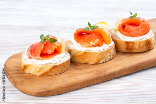 Mini salmon sandwiches
