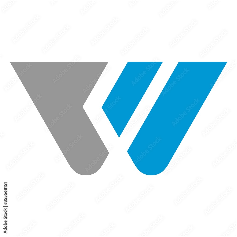 The initials W logo design template illustrations The initials W logo design template illustrations